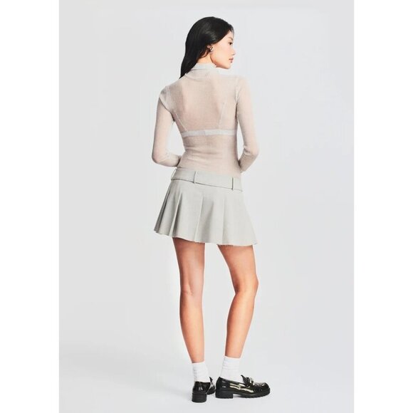 SER.O.YA Piper Sweater in Silver XSmall New Womens Turtleneck Knit Top - Picture 11 of 16